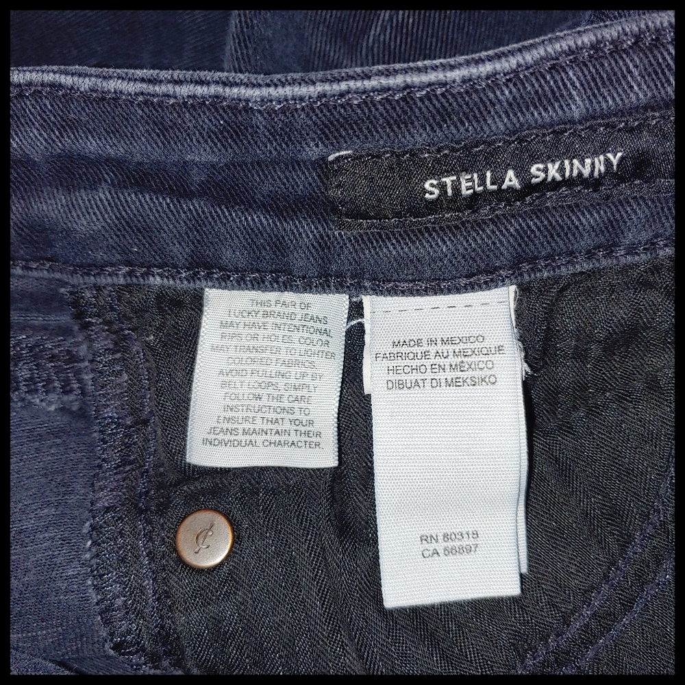 Lucky Brand Stella Skinnny Black Jeans 4/27 - Picture 7 of 8